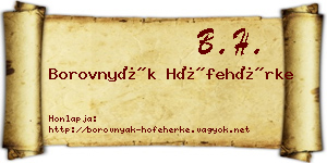 Borovnyák Hófehérke névjegykártya